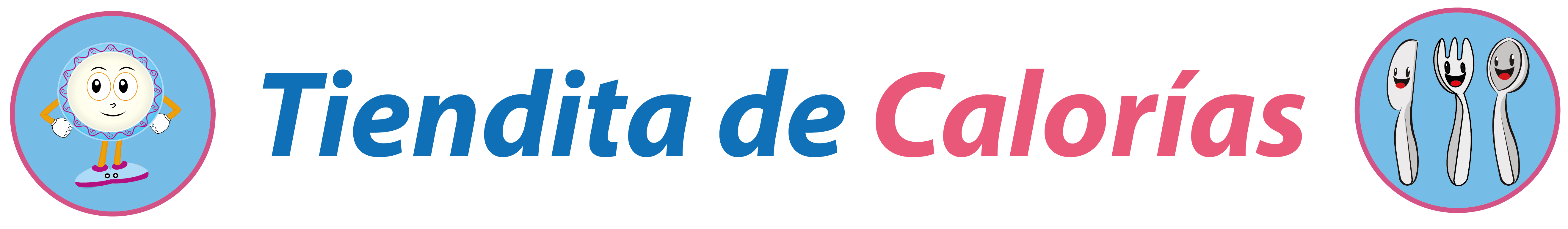 Tiendita de Calorías title header with colorful Mexican-inspired design featuring papel picado decorative elements, bright yellows and warm earth tones creating a festive market atmosphere